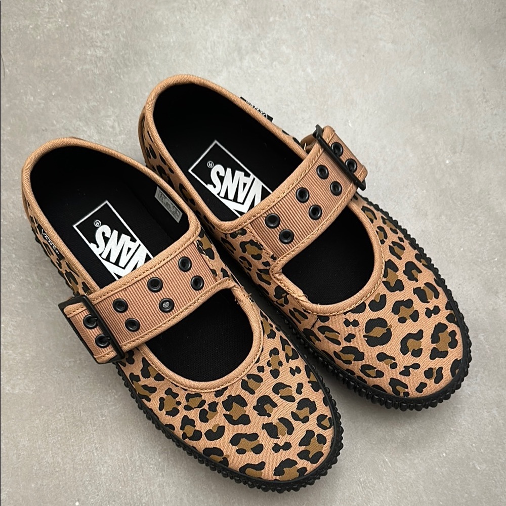 Vans Leopard Print Mary Jane Shoes